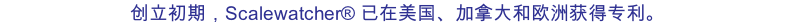 创立初期，Scalewatcher® 已在美国、加拿大和欧洲获得专利。