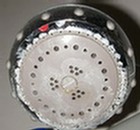 Pommeau de douche entartré
